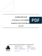 Guidelines For Naturally Occurring Radioactive Materials