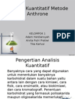 Analisis Kuantitatif Metode Anthrone