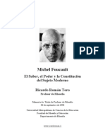 Michel Foucault, El Poder, El Saber y La Constitucion Del Sujeto Moderno