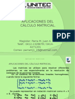 Aplicaciones Del Calculo Matricial.