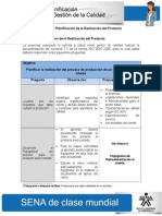 Actividad de Aprendizaje Unidad 4 Planificacion de La Realizacion Del Producto