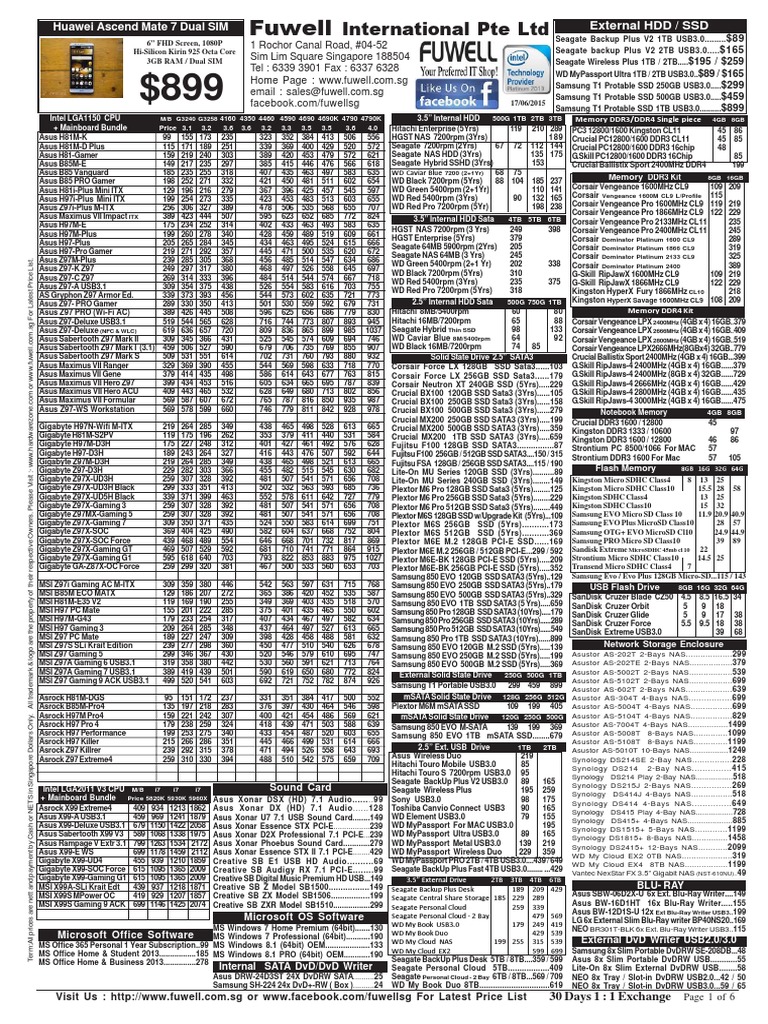 Fu Well 170615 | PDF | Secure Digital | Usb Flash Drive