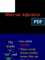 More on Adjectives