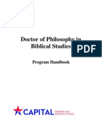 phd in biblical studies handbook  revised master copy 08222015