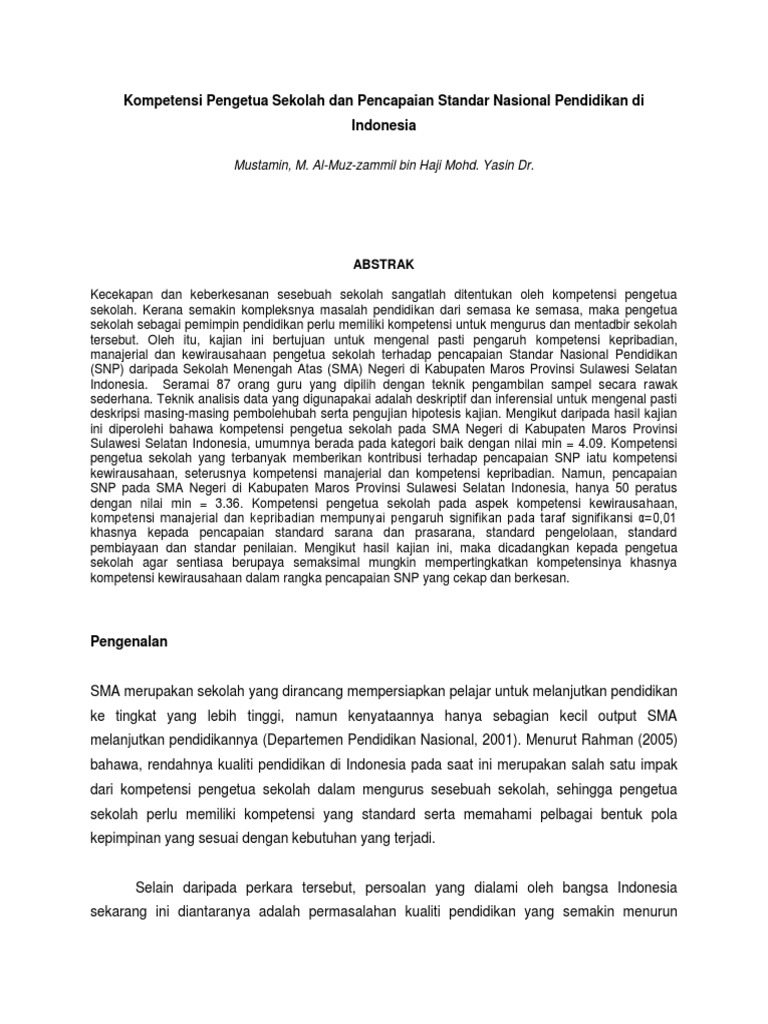 Eprint10-Kompetensi Pengetua Sekolah Dan Pencapaian Standar Nasional ...