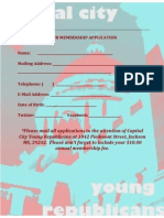 Capital City Young Republicans Membership Application