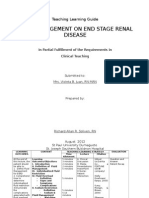 Fluid Management On End Stage Renal Disease: Teaching Learning Guide