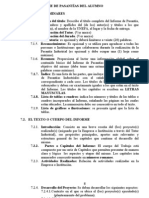 ESQUEMA DEL INFORME DE PASANTÍAS DEL ALUMNO