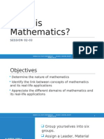Session 02-03. What Is Mathematics