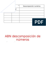 ABN Descomposición de Numeros Hasta DECENAS Plantilla