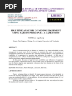 Idle Time Analysis of Mining Equipment Using Pareto Principle - A Case Study