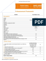 Hand Hygiene Self-Assessment Framework