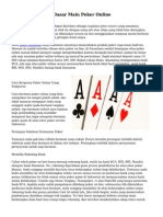 Cara Dan Strategi Dasar Main Poker Online