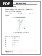 Linear Equations