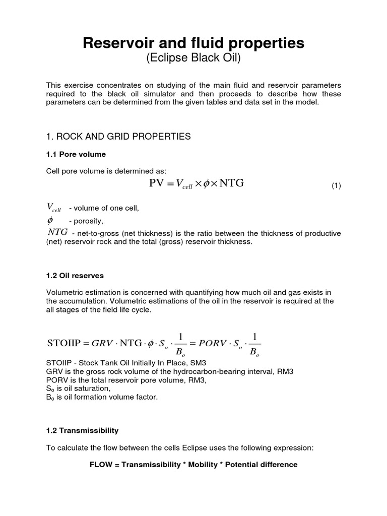 STOIIP and Reservoir Fluid Properties | PDF | Petroleum Reservoir | Gases
