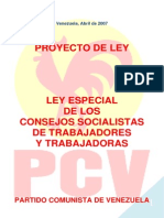 Ley de Los Consejos Sociales de Los Trabajadores PCV