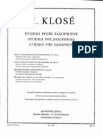 H Klose - Studies For Saxophone