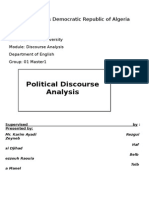 Political Discourse Analysis 