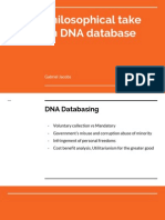 philosophical take on dna database presentation