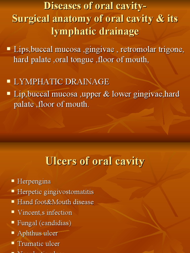 Diseases of the Oral Cavity Overview | PDF