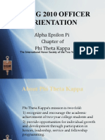 Spring 2010 Officer Orientation: Alpha Epsilon Pi Chapter of Phi Theta Kappa
