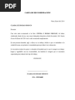 Formato Carta Trabajo Empleada Domestica