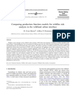 Comparing Production Function Models For Wildfire Risk Analysis in The Wildland-Urban Interface