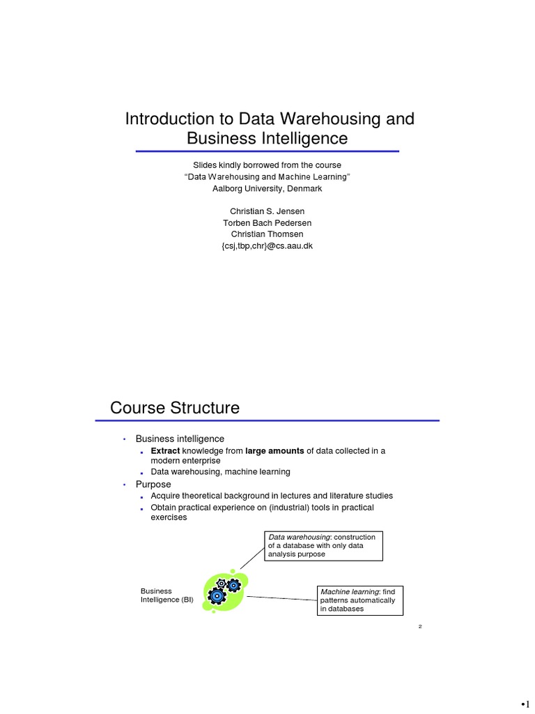 BI and DW Integration Overview | PDF | Business Intelligence | Data ...