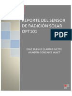 Reporte1 Radiación Solar OPT101