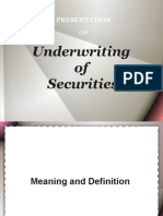 Underwriting of Securities