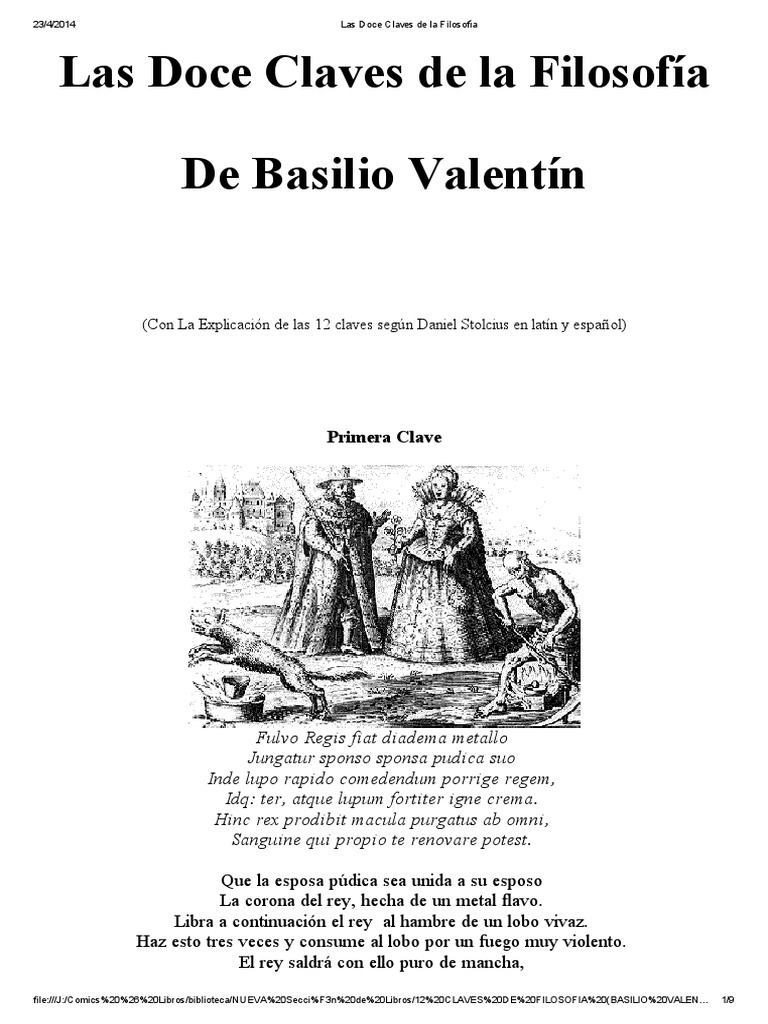 Resultado de imagen de Basilio Valentin, en las Doce claves de la filosofía q