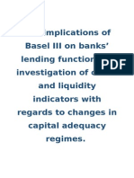 Basel III Implications