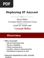 Deploying IP Anycast: Carnegie Mellon Network Group