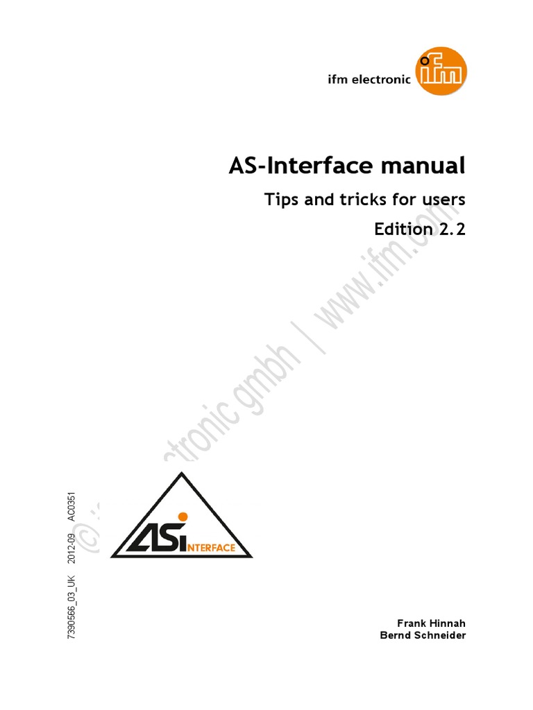 AS-Interface Manual: Tips and Tricks For Users Edition 2.2 | PDF ...