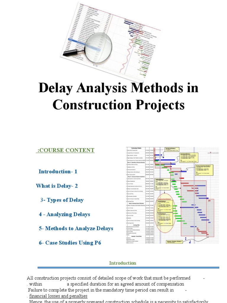 Delay Analysis Methods in Construction | PDF | Government | Business