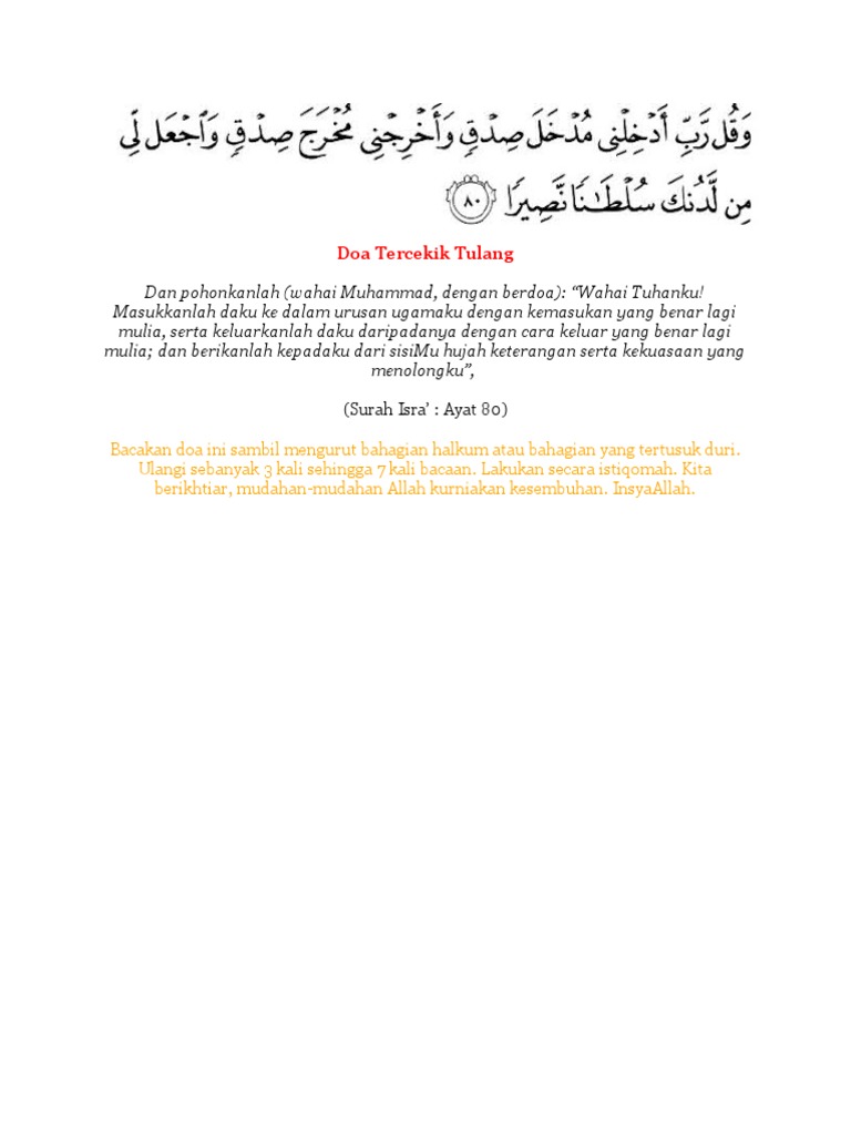 Doa Tercekik Tulang Pdf