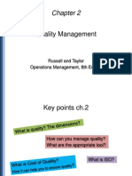 Quality Management: Russell and Taylor Operations Management, 8th Edition