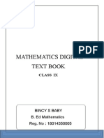 Mathematics Digital Text Book: Class Ix