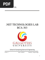 Lab Manual: School of Computing Science & Engineering