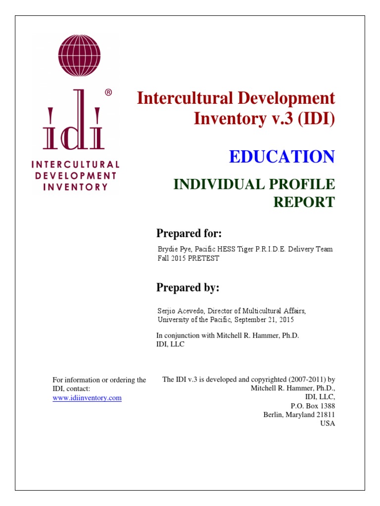 Idi Debrief Pre-Test Results | PDF | Cross Cultural Communication ...
