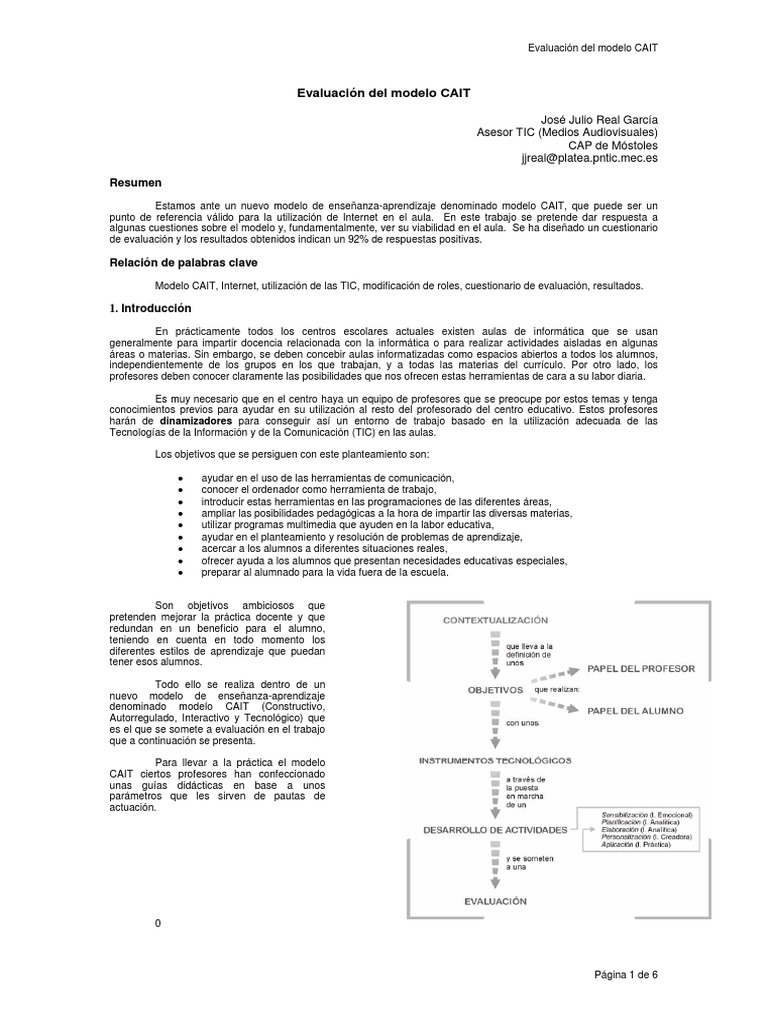 Modelo Cait | PDF | Maestros | Evaluación