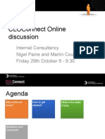 Cloconnect Online Discussion: Internal Consultancy Nigel Paine and Martin Couzins Friday 29Th October 9 - 9.30