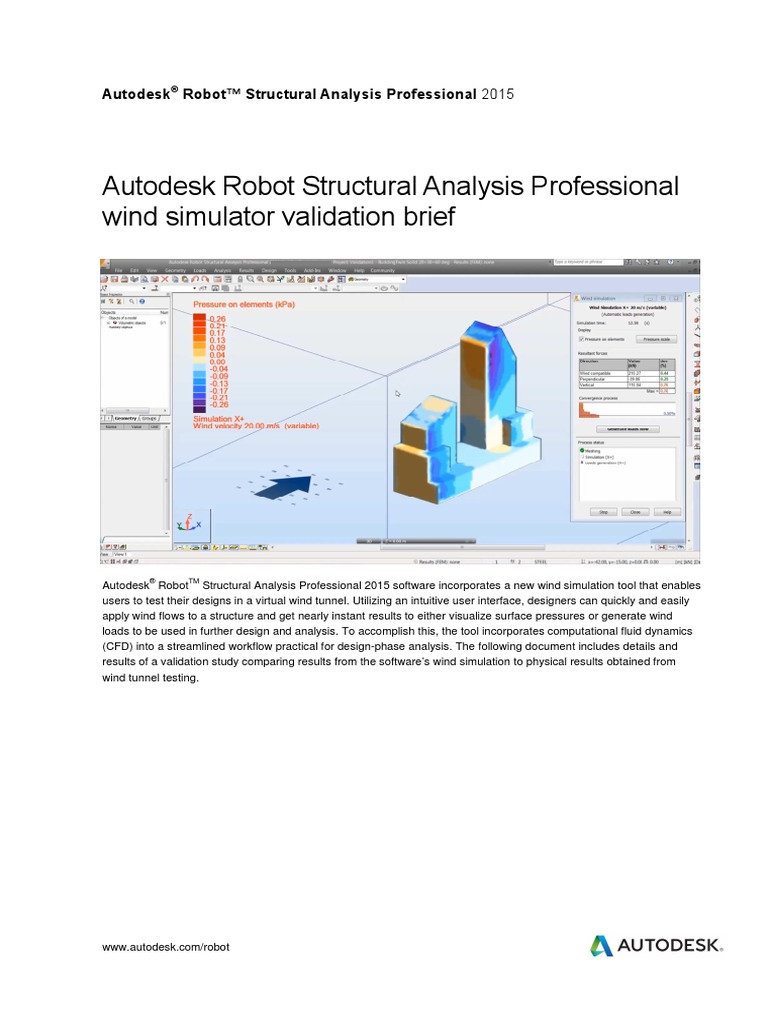 Wind Simulation Tool Validation in Autodesk Robot | PDF