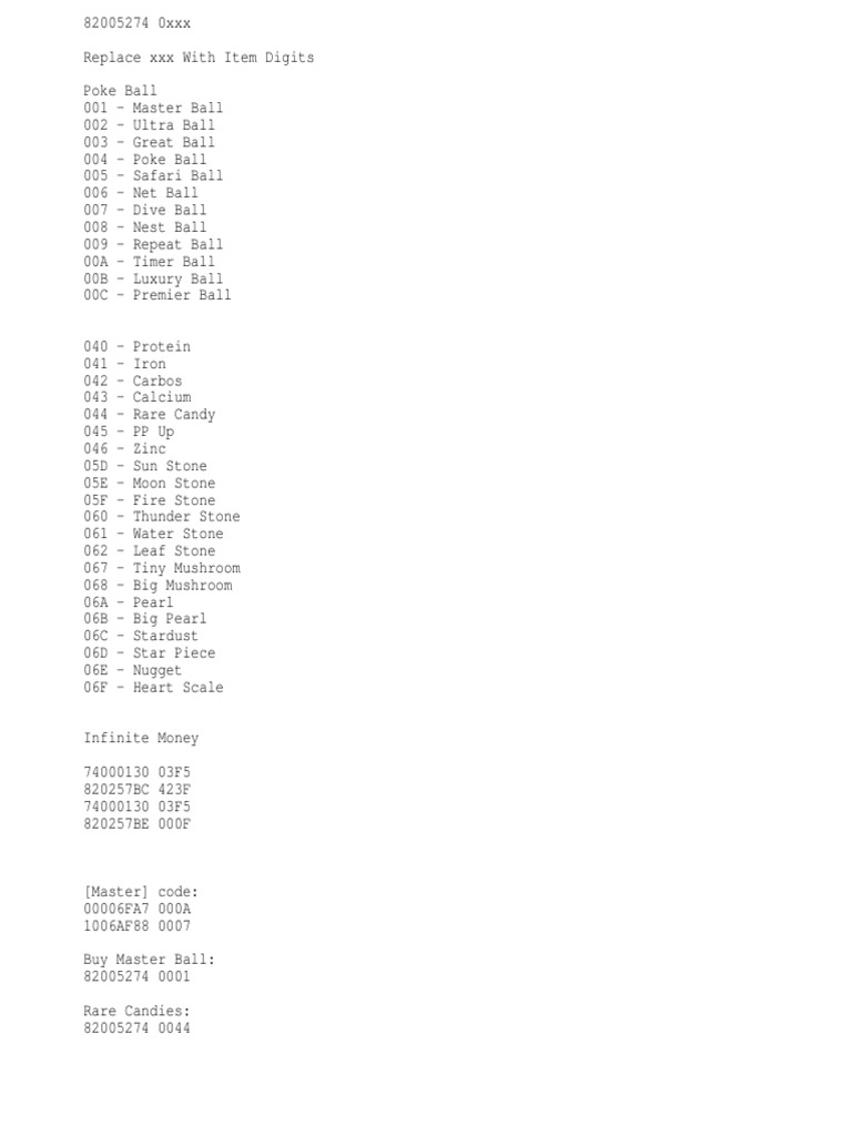 Cheats Emerald 3 | PDF