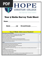 Year 5 Maths Survey Task