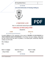 Certificate: Padmabhooshan Vasantraodada Patil Institute of Technology, Budhagaon