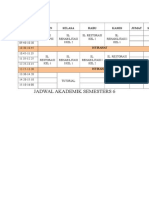 Jadwal Akademik Semester 6