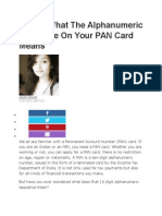 This is What the Alphanumeric Sequence on Your PAN Card Means