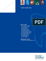 Tooth Mould Chart