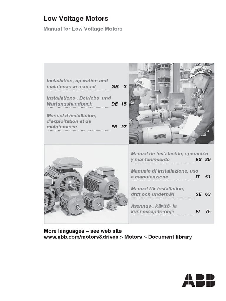 Motor Electrico ABB | PDF | Electric Motor | Bearing (Mechanical)